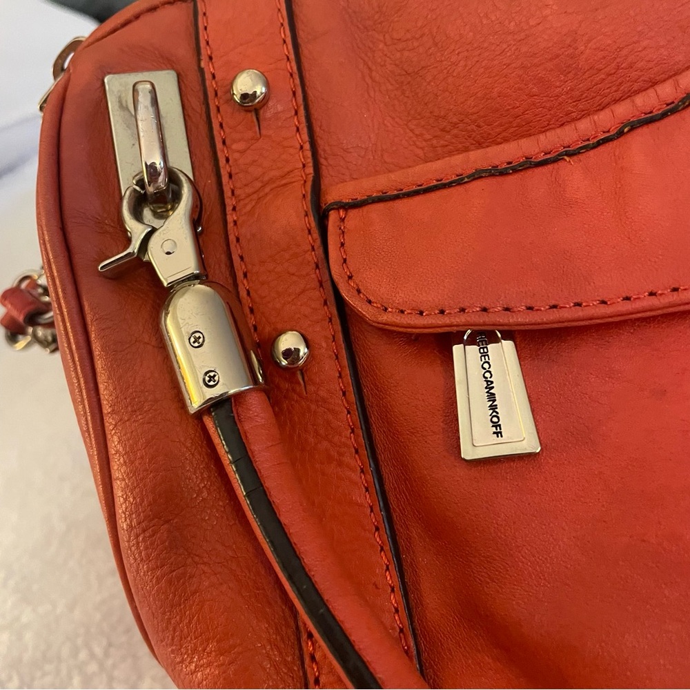 Rebecca Minkoff Orange Leather Large Cupid Satchel - Picture 5 of 16